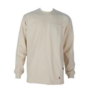 Forge FR Men’s Sand Lightweight Flame-Resistant Long Sleeve Work Shirt 5XL NEW